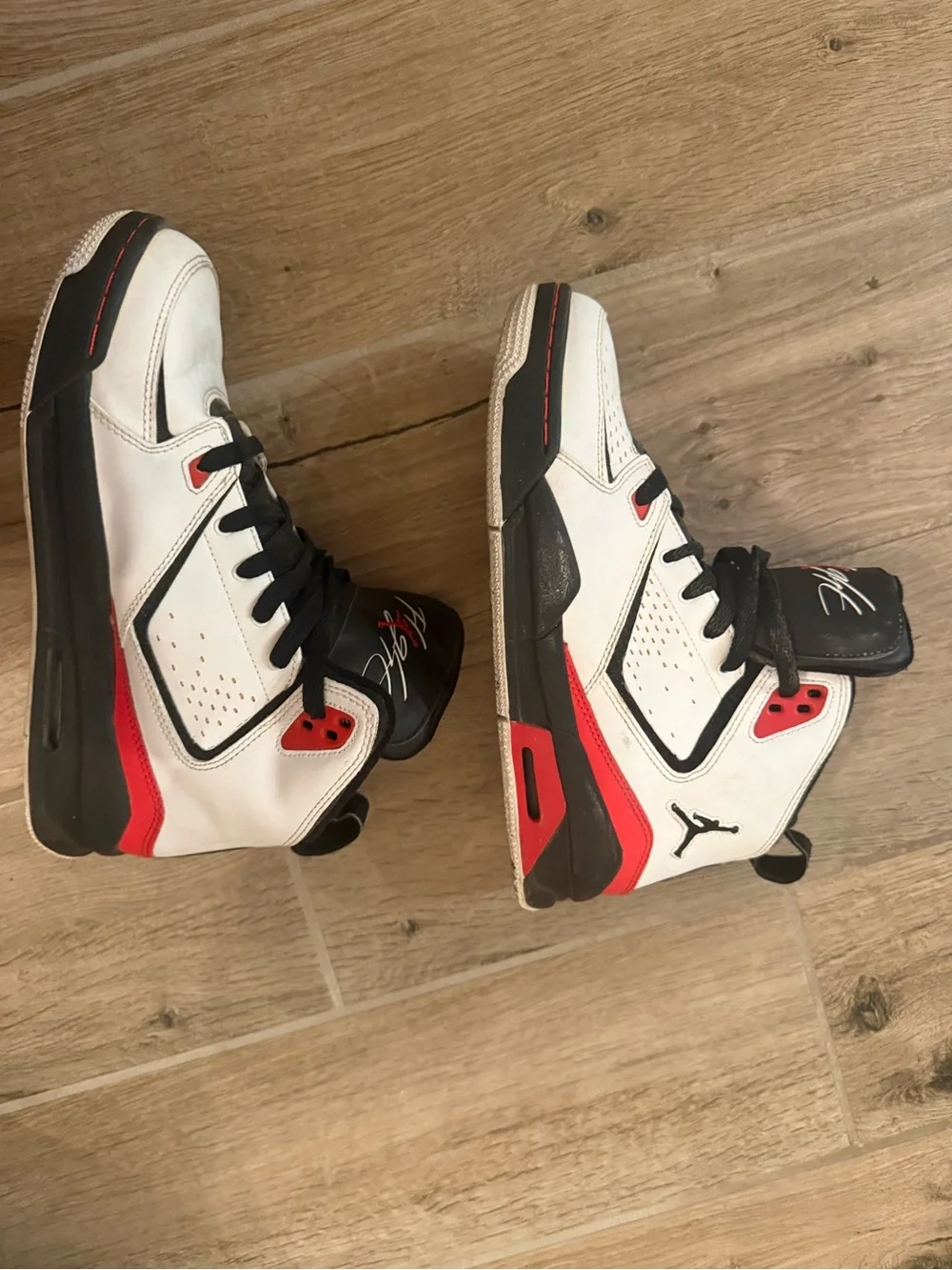 Jordan Black and White High-Top Sneakers